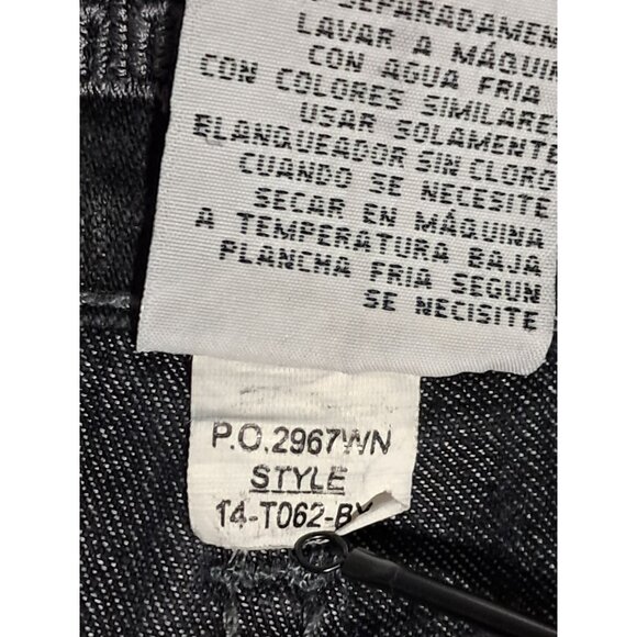 Y2K Flare Jeans Black Denim Size 5 T Low Rise Stretch by Nobo No Boundaries - Picture 12 of 12